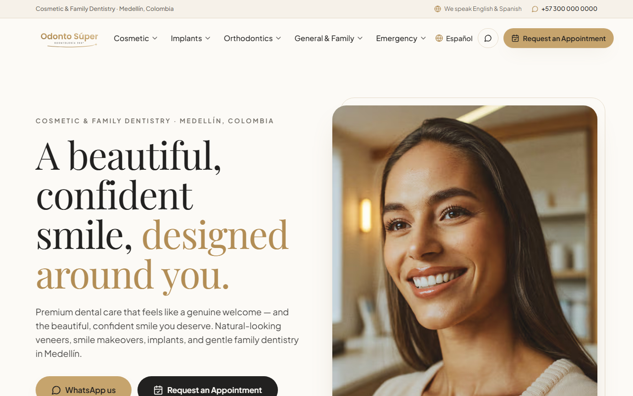 Preview of the Odonto Super website